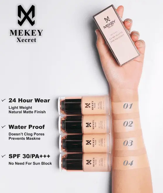 Mekey Xecret Lumi Matte Foundation - Shade # 02 Ivory