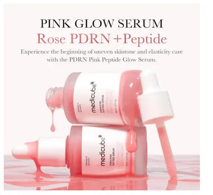 medicube PDRN Pink Peptide Serum, Pink glow serum, Peptide, Niacinamide, Hydrating & Moisturizing & Firming, Uneven Skin Tone, Korean Skincare | 1.01 fl.oz. (1.01 fl.oz., Rose PDRN (Vegan)