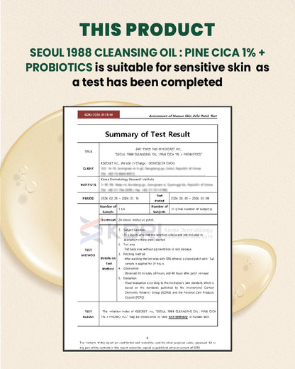 K-SECRET SEOUL 1988 Cica Cleansing Oil – Deep Pore Cleansing & Gentle Exfoliation | Daily Oil Cleanser for Sensitive Skin | Korean Skincare, 200ml / 6.76 fl oz