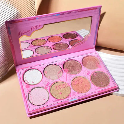 8-Color Highlighter – Kevin and Coco 8-Color Magic Shining Highlighter Palette | Clari.com.pk
