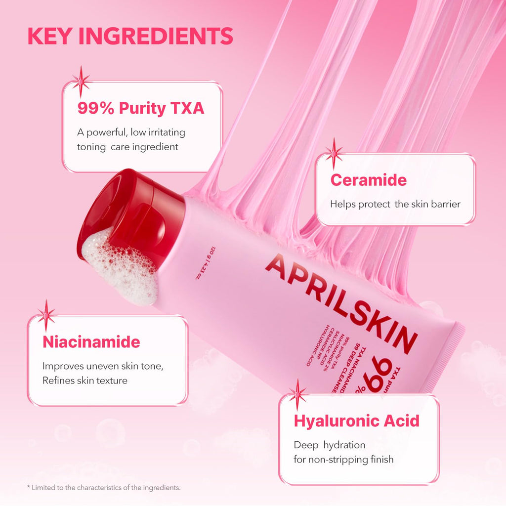APRILSKIN TXA Niacinamide 99 Deep bubble gum Cleanser - 120g