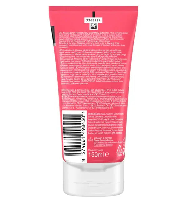 Refreshingly Clear Oil Free Daily Exfoliator-Neutrogena- 150Ml