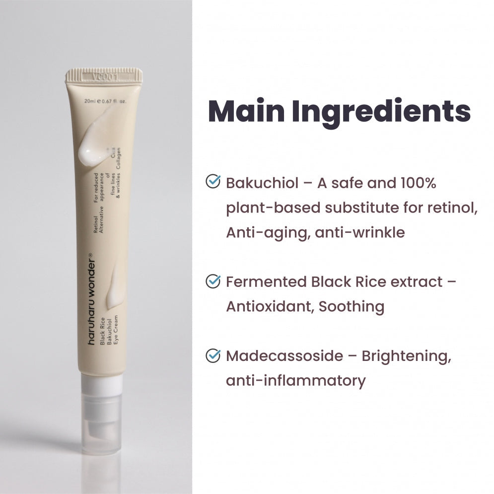 HARUHARU Wonder Black Rice Bakuchiol Eye Cream - 20ml