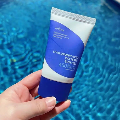 Isntree Hyaluronic Acid Watery Sun Gel SPF 50+ PA++++ – 50ml | Korean Sunscreen in Pakistan | For Oily & Sensitive Skin