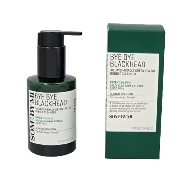 [SOME BY MI] Bye Bye Blackhead 30 Days Miracle Green Tea Tox Bubble Cleanser 120g